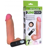 Фаллическая насадка Харнесс UNICOCK 7  с вибрацией - 19 см. - LOVETOY (А-Полимер) - купить с доставкой в Барнауле
