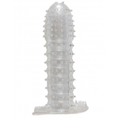 Гелевая прозрачная насадка c шипами - 12 см. - Toyfa Basic - в Барнауле купить с доставкой