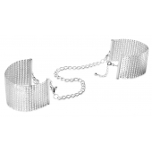 Серебристые наручники-браслеты Desir Metallique Handcuffs - Bijoux Indiscrets - купить с доставкой в Барнауле