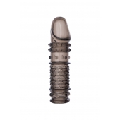 Дымчатая закрытая насадка ToyFa XLover с чешуйками и пупырышками - 13,5 см. - ToyFa - в Барнауле купить с доставкой