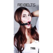 Чёрный кожаный чокер-кляп Tyra Black - Rebelts - купить с доставкой в Барнауле