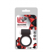 Чёрное эрекционное виброкольцо LIT-UP SILICONE STIMU RING 3 BLACK - Dream Toys - в Барнауле купить с доставкой