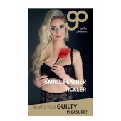 Пластиковая метелочка с красными пёрышками Small Feather Tickler - 32 см. - Blush Novelties - купить с доставкой в Барнауле
