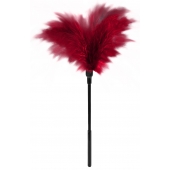 Пластиковая метелочка с красными пёрышками Small Feather Tickler - 32 см. - Blush Novelties - купить с доставкой в Барнауле