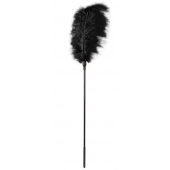 Стек с большим чёрным пером Large Feather Tickler - 65 см. - Blush Novelties - купить с доставкой в Барнауле