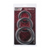 Набор из 3 чёрных эрекционных колец - ToyFa - в Барнауле купить с доставкой