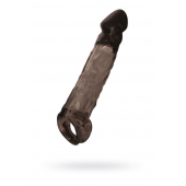 Чёрная насадка на пенис Tс подхватом - 19,5 см. - ToyFa - в Барнауле купить с доставкой