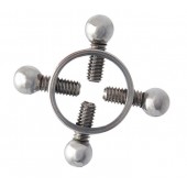 Серебристые зажимы для сосков на винтах - ToyFa - купить с доставкой в Барнауле