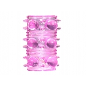 Розовая насадка на пенис Rings Armour - Lola Games - в Барнауле купить с доставкой