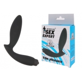 Чёрный вибростимулятор простаты Sex Expert Vibe Pleasure - Sex Expert - в Барнауле купить с доставкой