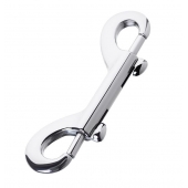 Серебристый двухсторонний карабин TOYFA Metal - ToyFa - купить с доставкой в Барнауле