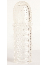 Прозрачная закрытая гелевая насадка - 13,5 см. - Toyfa Basic - в Барнауле купить с доставкой Прозрачная закрытая гелевая насадка - 13,5 см. - Toyfa Basic - в Барнауле купить с доставкой