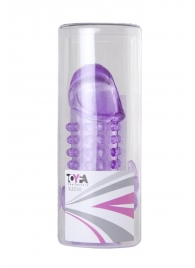 Закрытая фиолетовая насадка с 2 отростками - 13 см. - Toyfa Basic - в Барнауле купить с доставкой Закрытая фиолетовая насадка с 2 отростками - 13 см. - Toyfa Basic - в Барнауле купить с доставкой