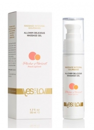 Универсальный массажный гель-смазка Allover Delicious Massage Gel с ароматом персика и аброкоса - 50 мл. - YESforLOV - купить с доставкой в Барнауле