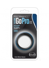 Черно-синее эрекционное кольцо Silicone Go Pro Cock Ring - Blush Novelties - в Барнауле купить с доставкой