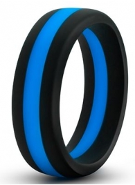Черно-синее эрекционное кольцо Silicone Go Pro Cock Ring - Blush Novelties - в Барнауле купить с доставкой