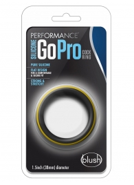 Черно-желтое силиконовое эрекционное кольцо Silicone Go Pro Cock Ring - Blush Novelties - в Барнауле купить с доставкой
