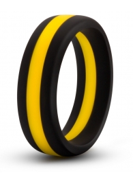 Черно-желтое силиконовое эрекционное кольцо Silicone Go Pro Cock Ring - Blush Novelties - в Барнауле купить с доставкой