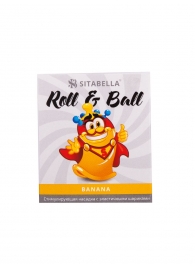 Стимулирующий презерватив-насадка Roll   Ball Banana - Sitabella - купить с доставкой в Барнауле