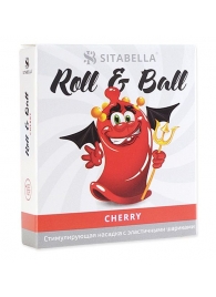 Стимулирующий презерватив-насадка Roll   Ball Cherry - Sitabella - купить с доставкой в Барнауле