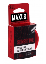 Ультратонкие презервативы в железном кейсе MAXUS Sensitive - 3 шт. - Maxus - купить с доставкой в Барнауле