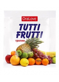 Пробник гель-смазки Tutti-frutti со вкусом тропических фруктов - 4 гр. - Биоритм - купить с доставкой в Барнауле