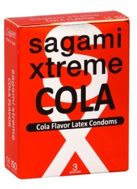 Ароматизированные презервативы Sagami Xtreme COLA - 3 шт. - Sagami - купить с доставкой в Барнауле