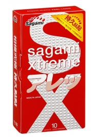 Утолщенные презервативы Sagami Xtreme Feel Long с точками - 10 шт. - Sagami - купить с доставкой в Барнауле