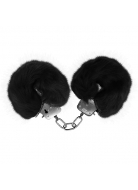 Черные меховые наручники Love с ключиками - Baile - купить с доставкой в Барнауле