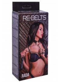 Черный поводок и чокер с кольцом Rada - Rebelts - купить с доставкой в Барнауле