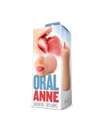 Телесный мастурбатор-ротик с язычком Oral Anne - Blush Novelties - в Барнауле купить с доставкой