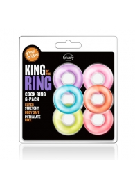 Набор из 6 эрекционных колец King of the Ring - Blush Novelties - в Барнауле купить с доставкой