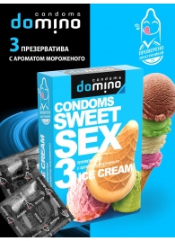 Презервативы для орального секса DOMINO Sweet Sex с ароматом мороженого - 3 шт. - Domino - купить с доставкой в Барнауле