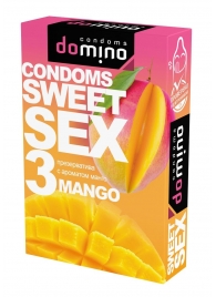 Презервативы для орального секса DOMINO Sweet Sex с ароматом манго - 3 шт. - Domino - купить с доставкой в Барнауле