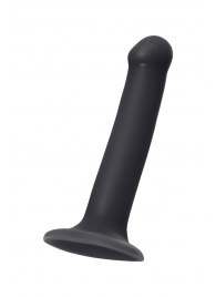 Черный фаллос на присоске Silicone Bendable Dildo M - 18 см. - Strap-on-me - купить с доставкой в Барнауле