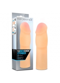 Телесная насадка-удлинитель на пенис PERFORMANCE 1.5INCH COCK XTENDER - 16 см. - Blush Novelties - в Барнауле купить с доставкой