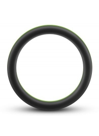 Черно-зеленое эрекционное кольцо Silicone Go Pro Cock Ring - Blush Novelties - в Барнауле купить с доставкой