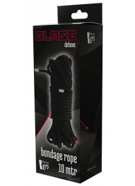 Черная веревка для бондажа BONDAGE ROPE - 10 м. - Dream Toys - купить с доставкой в Барнауле