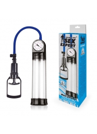 Прозрачная вакуумная помпа Sex Expert с манометром - Sex Expert - в Барнауле купить с доставкой