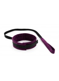 Фиолетово-черный ошейник My Rules с поводком - БДСМ Арсенал - купить с доставкой в Барнауле