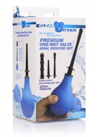 Анальный душ с 3 насадками Premium One-way Valve Anal Douche Set - XR Brands - купить с доставкой в Барнауле