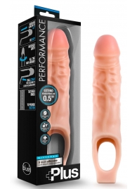 Телесный реалистичный фаллоудлинитель 9 Inch Silicone Cock Sheath Penis Extender - 22,86 см. - Blush Novelties - в Барнауле купить с доставкой