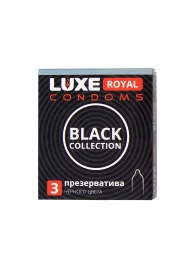 Черные презервативы LUXE Royal Black Collection - 3 шт. - Luxe - купить с доставкой в Барнауле