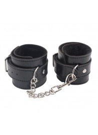 Черные оковы на ноги Obey Me Leather Ankle Cuffs - Chisa - купить с доставкой в Барнауле