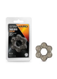 Дымчатое эрекционное кольцо Stay Hard Thick Bead Cock Ring - Blush Novelties - в Барнауле купить с доставкой