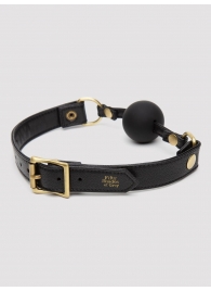 Черный кляп-шар Bound to You Faux Leather Ball Gag - Fifty Shades of Grey - купить с доставкой в Барнауле