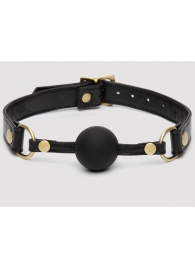 Черный кляп-шар Bound to You Faux Leather Ball Gag - Fifty Shades of Grey - купить с доставкой в Барнауле