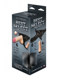 Черный пояс для женщин BEST SELECT с 3 насадками - LOVETOY (А-Полимер) - купить с доставкой в Барнауле