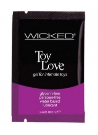 Лубрикант на водной основе для использования с игрушками WICKED Toy Love - 3 мл. - Wicked - купить с доставкой в Барнауле