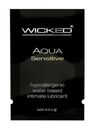 Мягкий лубрикант на водной основе WICKED AQUA Sensitive - 3 мл. - Wicked - купить с доставкой в Барнауле